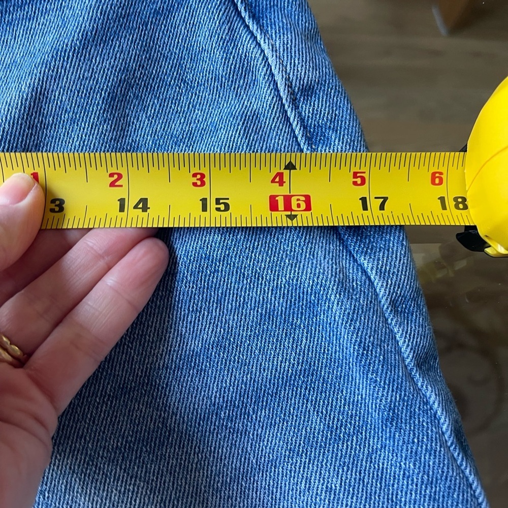 Hollister high rise Jeans. Patchwork. Size 26 with 27 in inseam - Picture 9 of 16